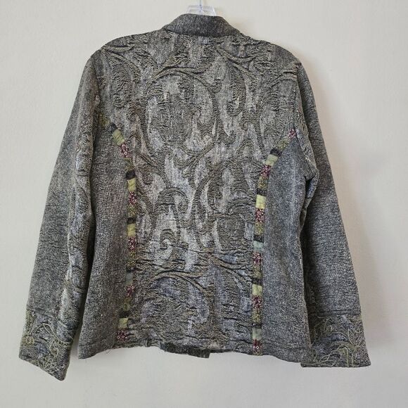 Urban Tribe Tapestry Jacket Women's Size Medium Boho Artsy Patch Jacquard Velour - Picture 7 of 11